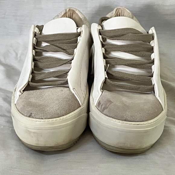 Zara size 39 Beige / White Leopard print at heel 1” high sole Textured Sneakers - Picture 6 of 16